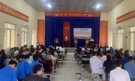 chương trình chia khó tại xã Xuân Cao của lớp chính trị A7, K50 Trường Chính trị tỉnh Thanh Hóa